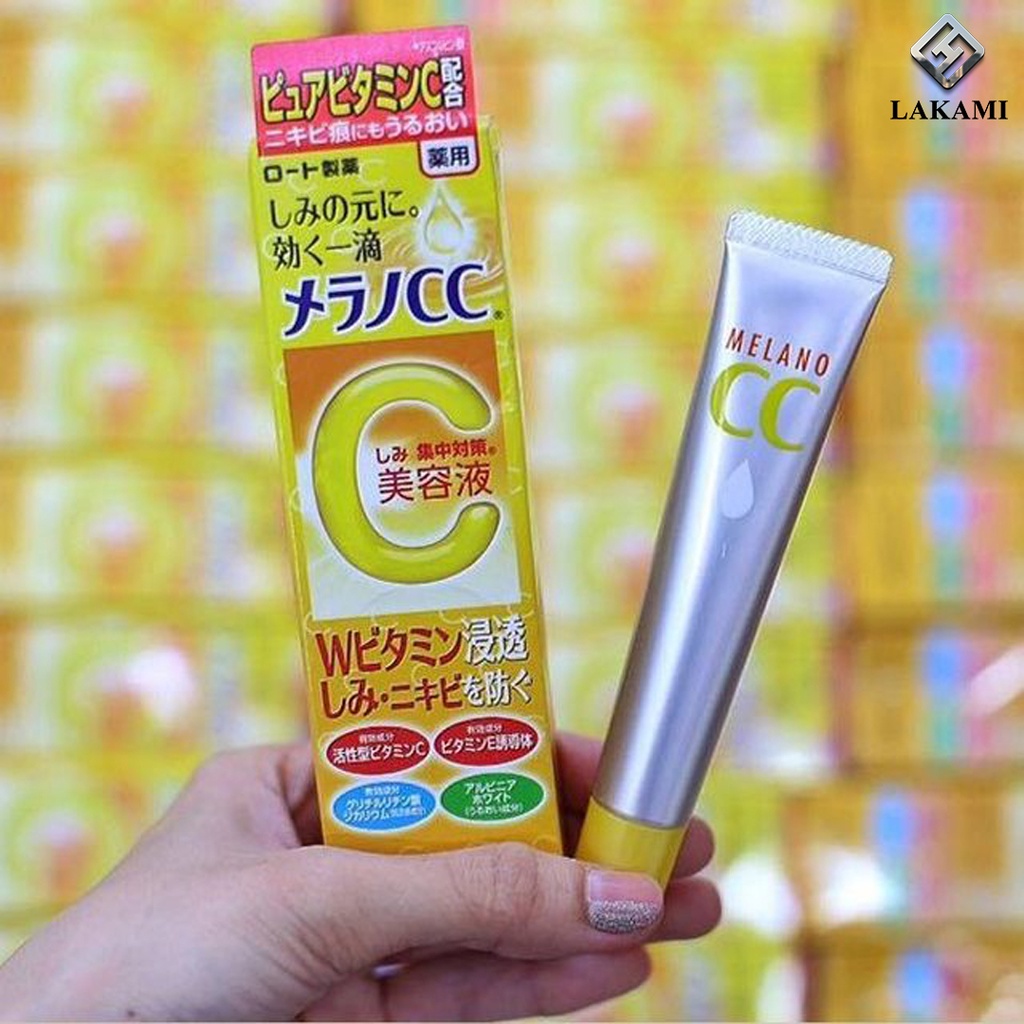 Serum Trắng Da CC Melano 20ml Nhật Bản Tinh Chất Dưỡng Da Vitamin C Melano CC Rohto