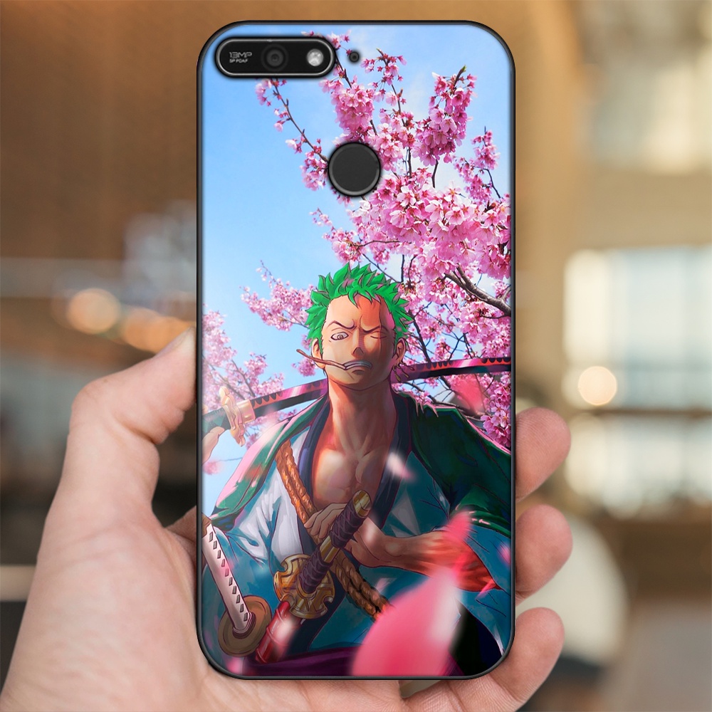 Ốp lưng Huawei Y6 Prime viền đen in hình Zoro One Piece