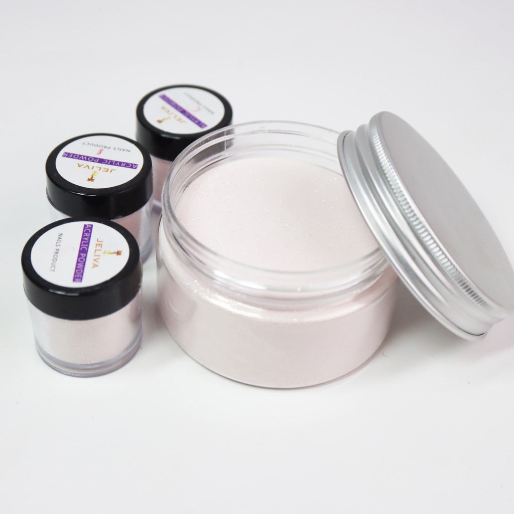 Bột nail đắp móng JELIVA trắng clear ombre nature 30g