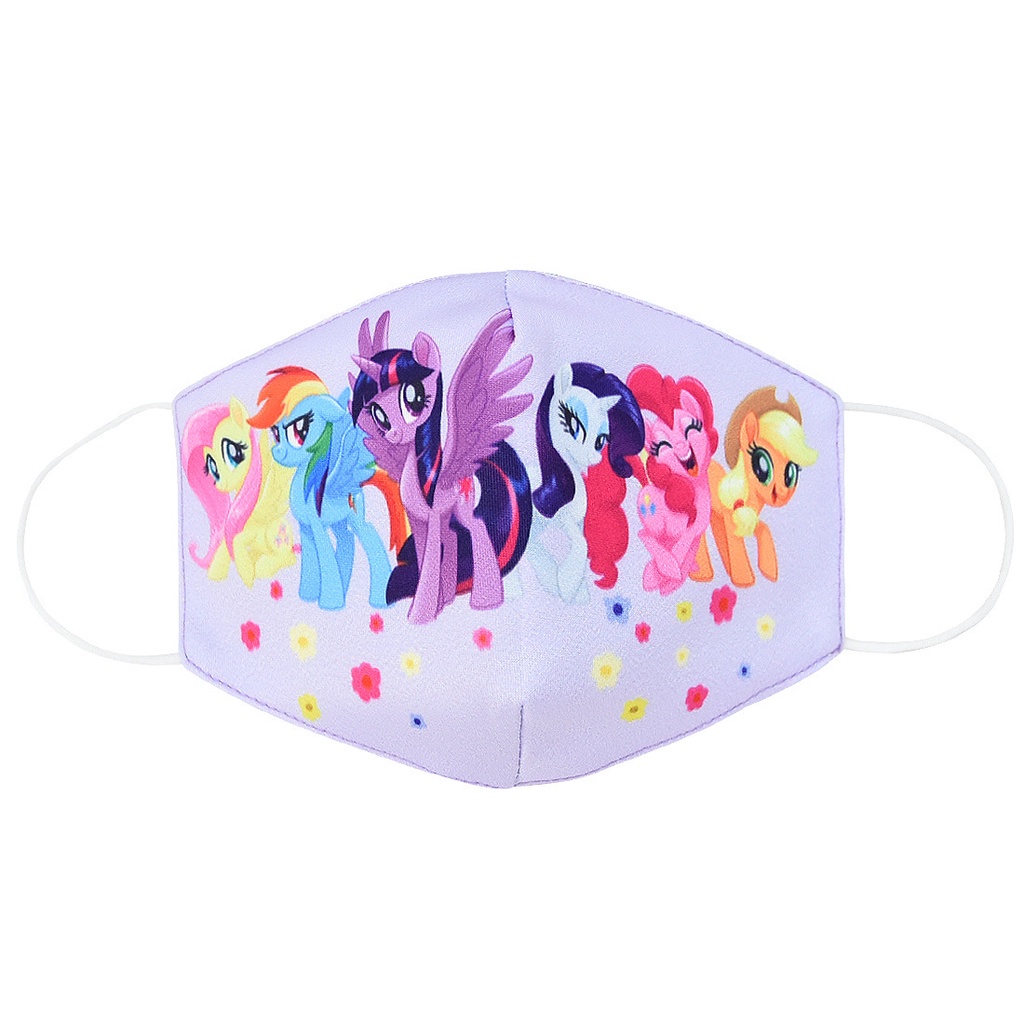 Khẩu trang cotton chống bụi họa tiết hoạt hình My Little Pony xinh xắn cho bé gái