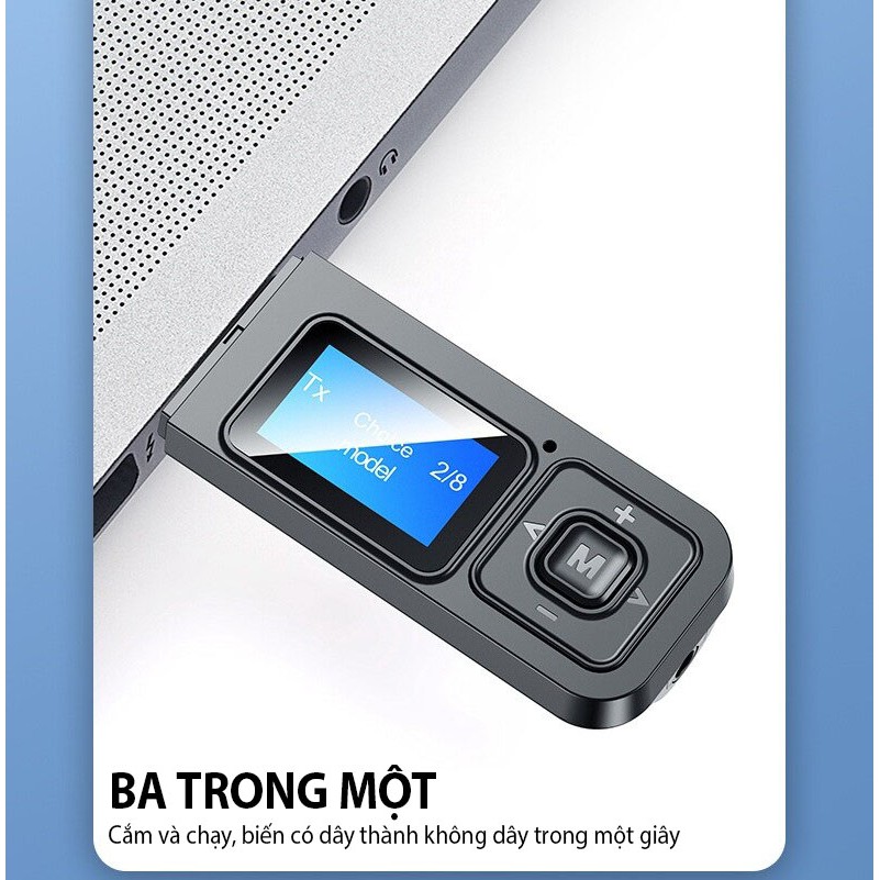 Bộ Thu Phát Không Dây 3 In 1 Bluetooth 5.0 Màn Hình LCD BT-03 - Bluetooth BT-03