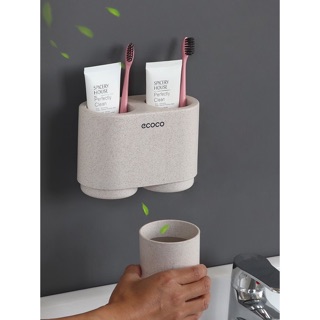 Giá để bàn chải kèm 2 cốc ecoco