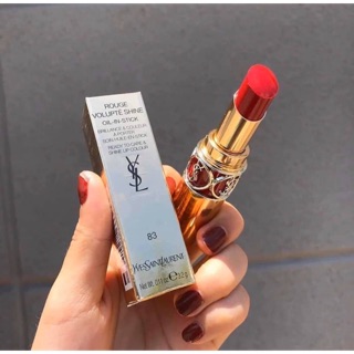Son Ysl Shine 83 Đỏ Nâu Trầm Fullsize Fullbox