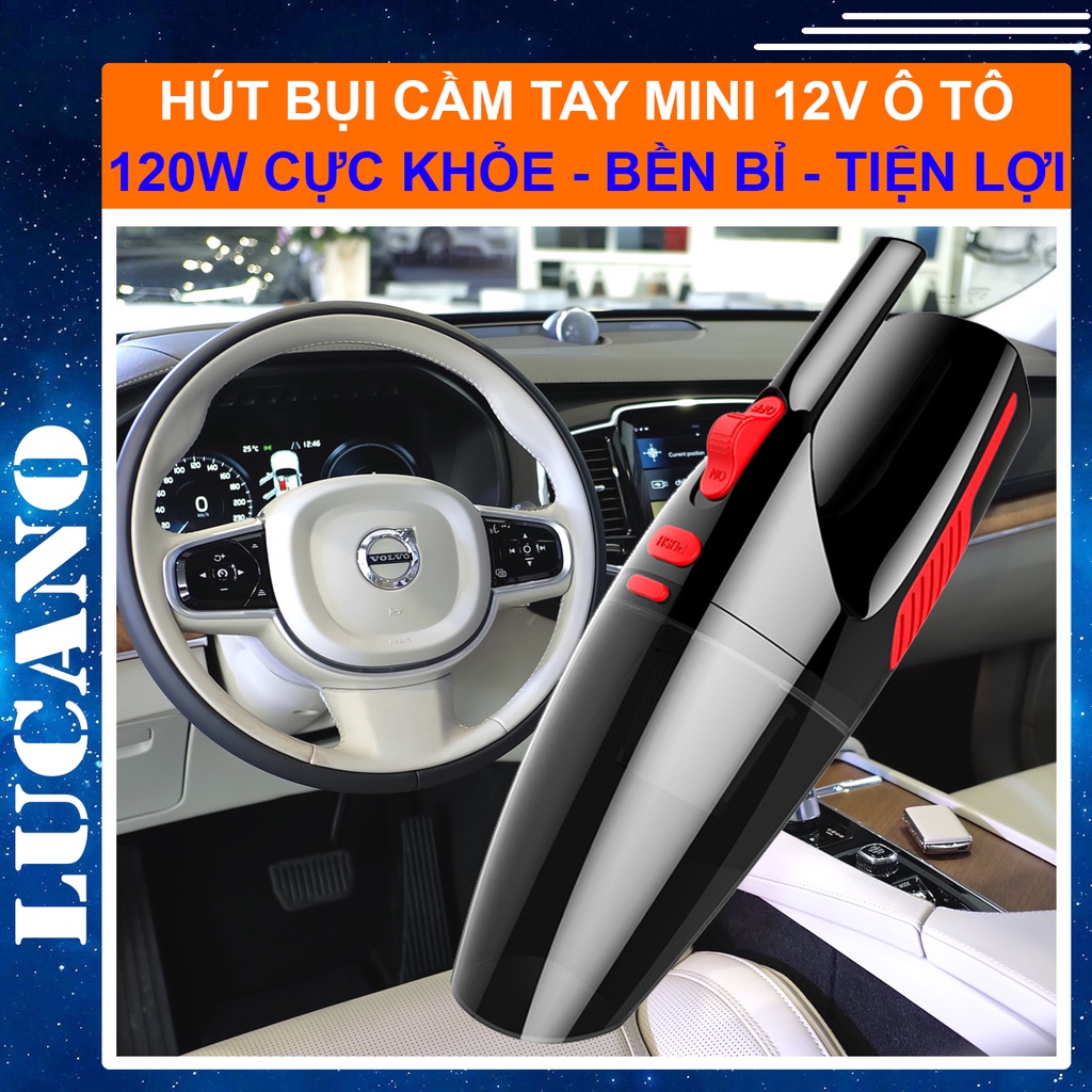 Máy Hút Bụi Cầm Tay Mini Tiện Dụng - Máy Hút Bụi Cao Cấp Cho Ô Tô, Văn Phòng, Hộ Gia Đình - Công Suất Khỏe 120W