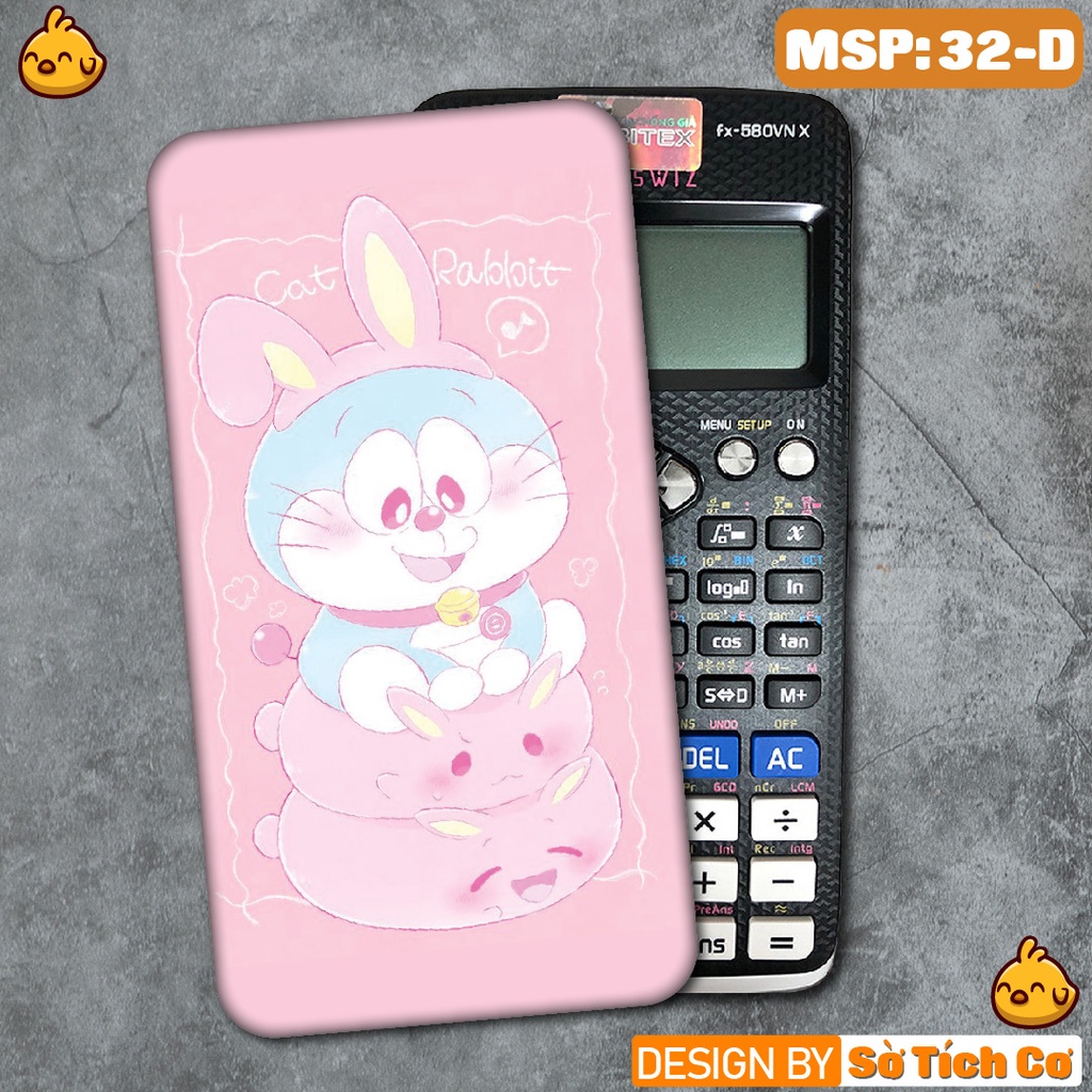 Miếng decal dán máy tính fx-570, fx-580, fx-880, Casio, Vinacal,... hình Đô Rê Moon MSP: 32