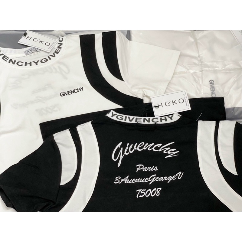 Áo thun nam cổ tròn thêu chữ GV áo phông nam tay ngăn chất cotton