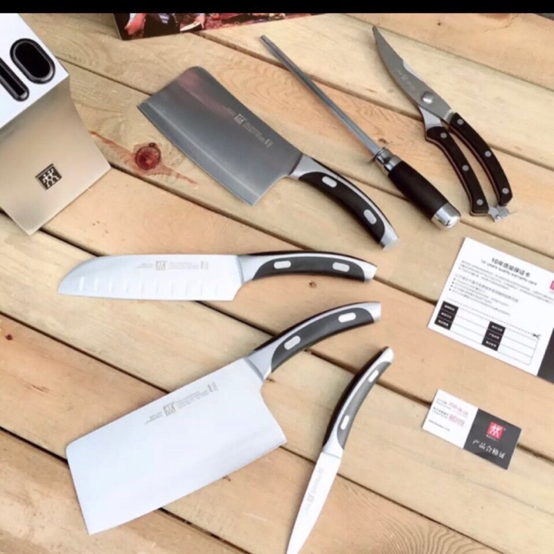 Bộ dao Global, Bộ dao Đức zwilling, gồm 7 món đầy đủ các kích thước, rất tiện lợi, dễ sử dụng