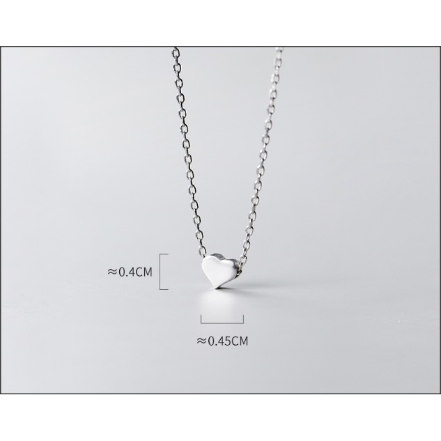 Dây Chuyền Nữ Bạc S925 Trái Tim Tiny VCARD7044 Twenty Silver. Vòng Cổ Nữ Bạc 20Silver