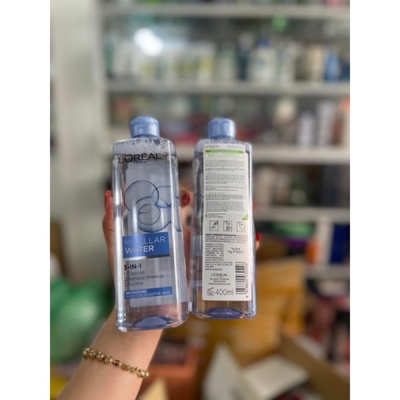 Nước Tẩy Trang L'Oreal Paris Cho Mọi Loại Da 3-in-1 Loreal Micellar Water Da Dầu Da Nhạy Cảm Da Khô