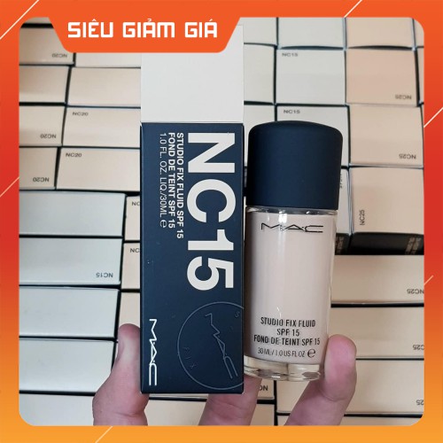 [Chính Hãng] Kem Nền MAC NC15 Studio Fix Fluid SPF15 Dành Cho Da Sáng