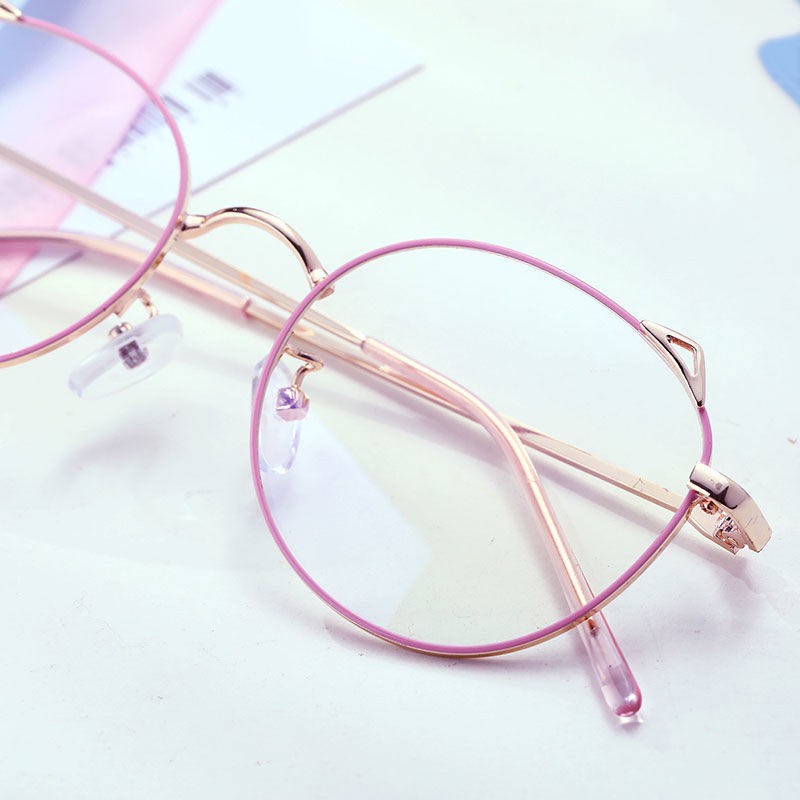 Ready Mắt kính gọng tròn chống bức xạ và ánh sáng xanh cho nữ Kaiwenlove