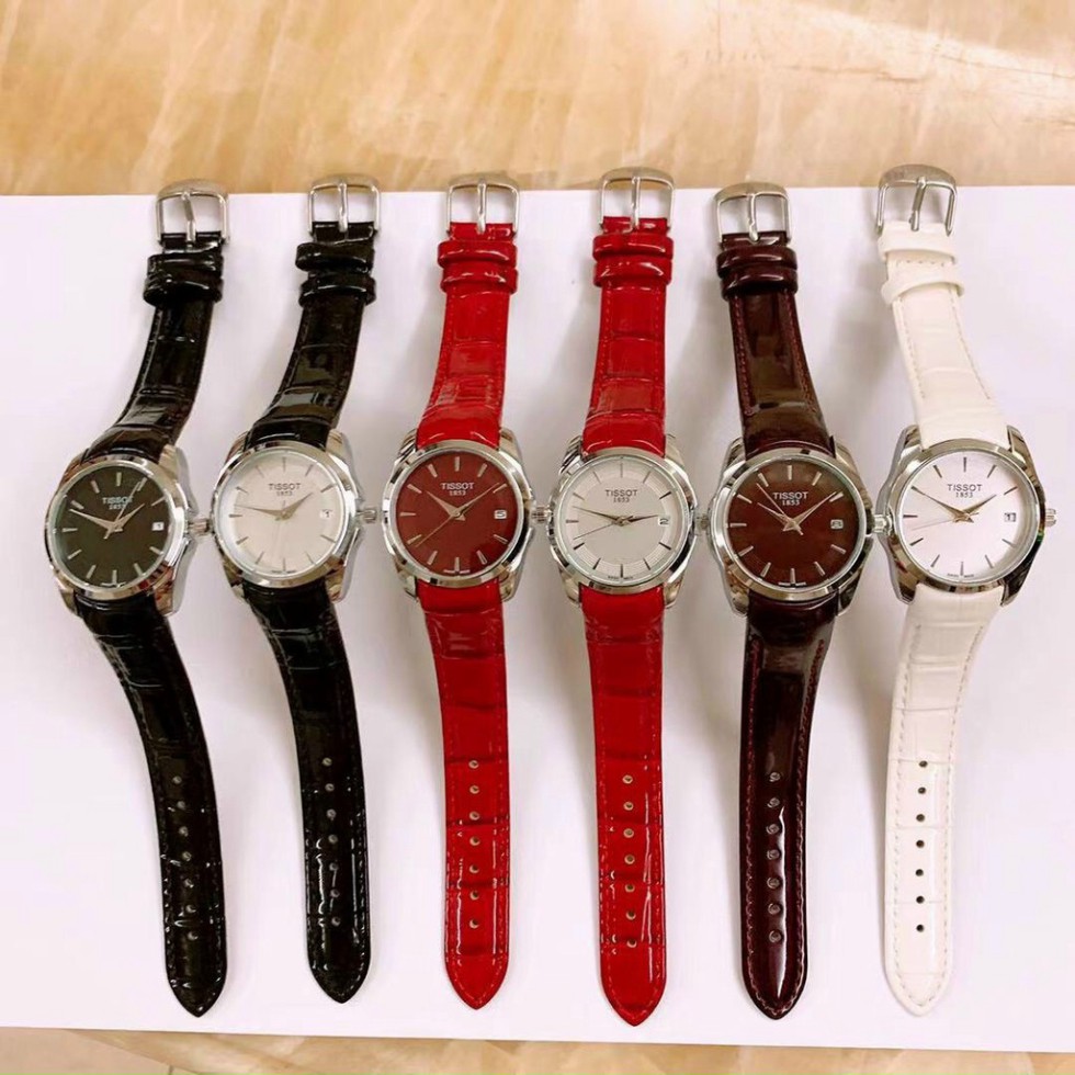Đồng hồ nữ TIS OT full box dây da bóng, mặt chống xước donghoket