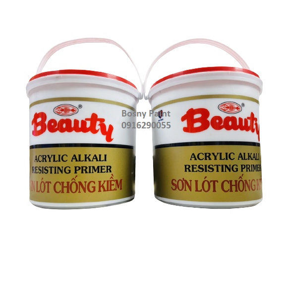 [Sơn chậu] Sơn lót chống kiềm Beauty màu trắng (3,5L)