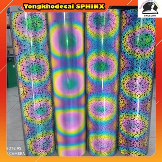 Decal phản quang 7 màu hiệu ứng ép lên áo