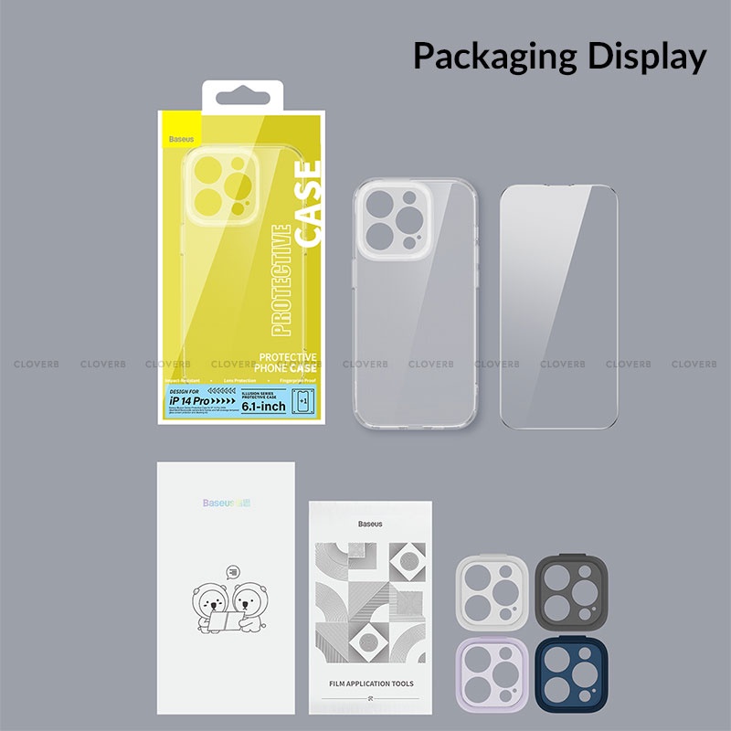Baseus - Ốp Lưng Trong Suốt Lllusion Dùng Cho iP14 Series Thiết Kế Khung Bảo Vệ Camera, Ốp Siêu Mỏng, Viền TPU Chống Sốc