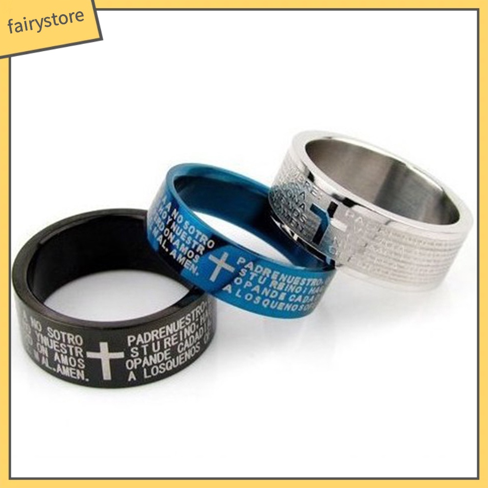 Nhẫn cặp đôi bằng thép titan khắc chữ thời trang