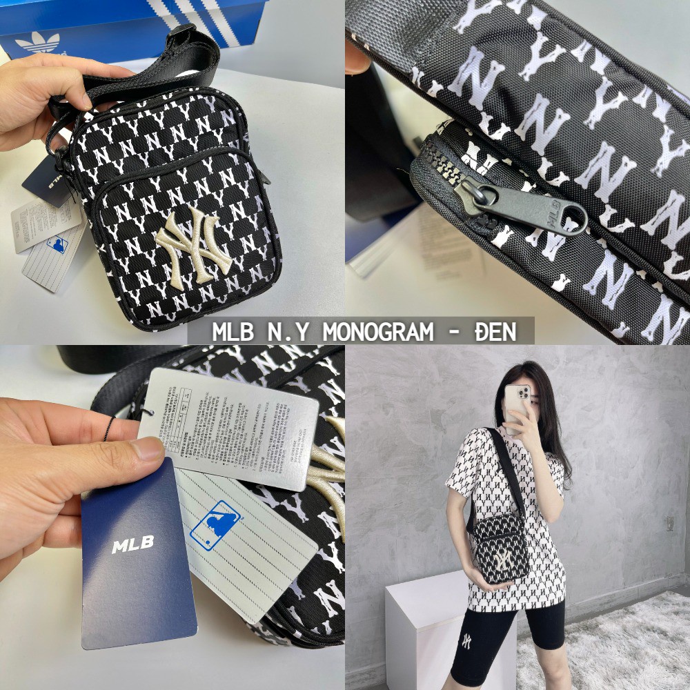 Túi đeo chéo MLB NY nam nữ Minibag Monogram 2 Hộp nhiều màu XUẤT DƯ FULL TEM TAG- Bảo Hành 12 Tháng