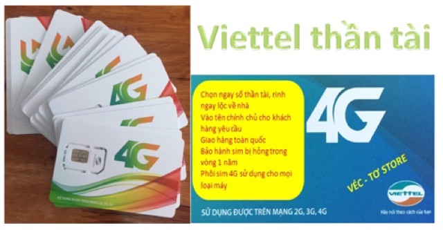 Sim Viettel đuôi 39 - thần tài phôi 4G