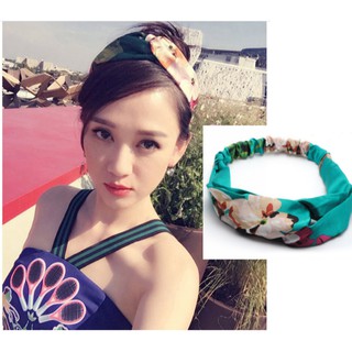 🌿🌿 [HCM có sẵn] Khăn turban băng đô vải cài tóc hoa lụa siêu sang - #Turban01 (ảnh thật)