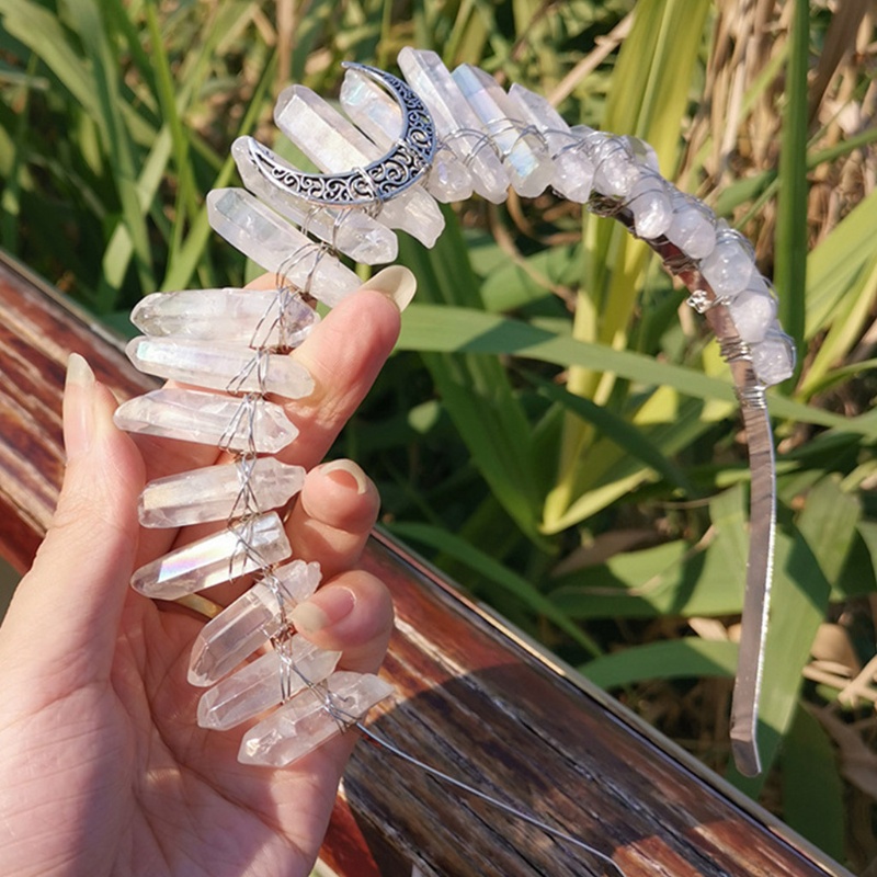 Vương Miện Đính Pha Lê Màu Cầu Vồng Phong Cách Cổ Điển