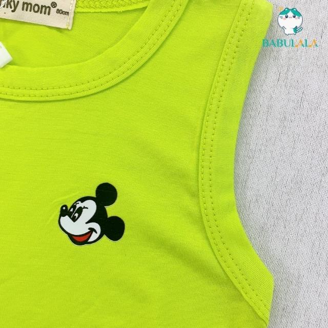 Bộ Quần Áo Bé Trai Bé Gái Minky Mom Chính Hãng Ba Lỗ Vải Thun Lạnh-Đồ Bộ Cho Bé In Hình Mickey Dễ Thương-Babulala BL06