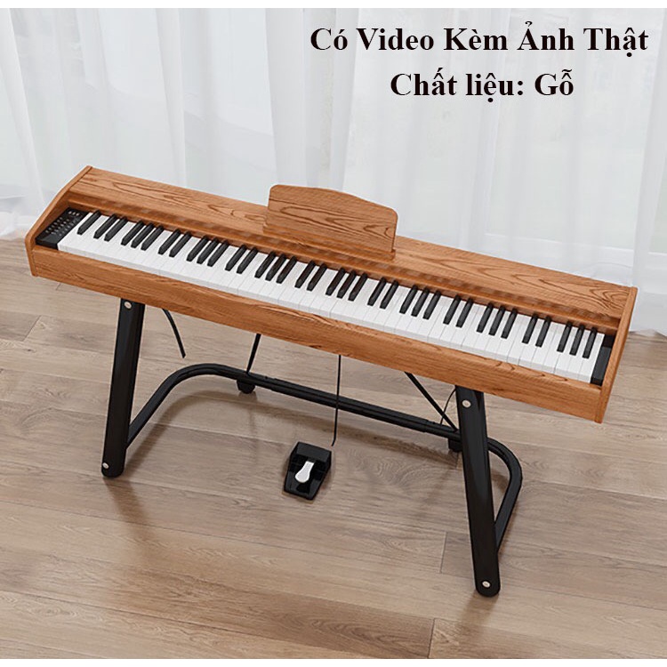 Đàn Piano Điện Tử Cao Cấp 88 Phím Có Pedal Âm Thanh Chuẩn Dành Cho Người Lớn Và Trẻ Em