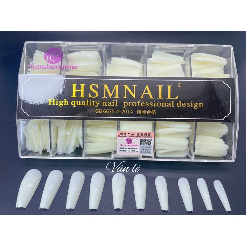 Móng úp hsm chính hãng hộp mới đủ phom hộp 500 móng