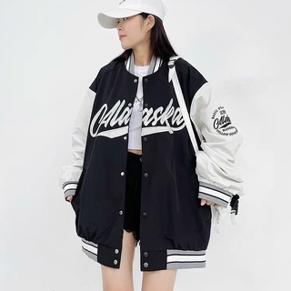Áo khoác nữ, áo bomber ca chất gió 2 lớp chống nước 2 màu đen/trắng siêu đẹp
