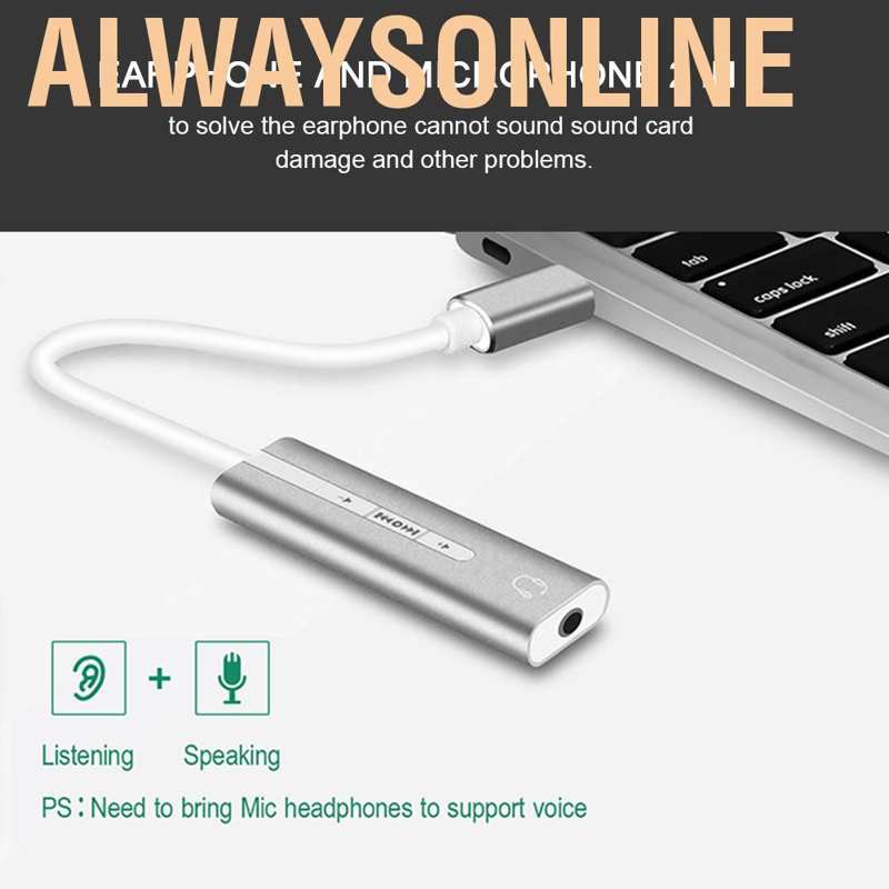 Thẻ Âm Thanh Chữ C 2 Trong 1 Cổng Usb Win 10 Cho Điện Thoại Thông Minh