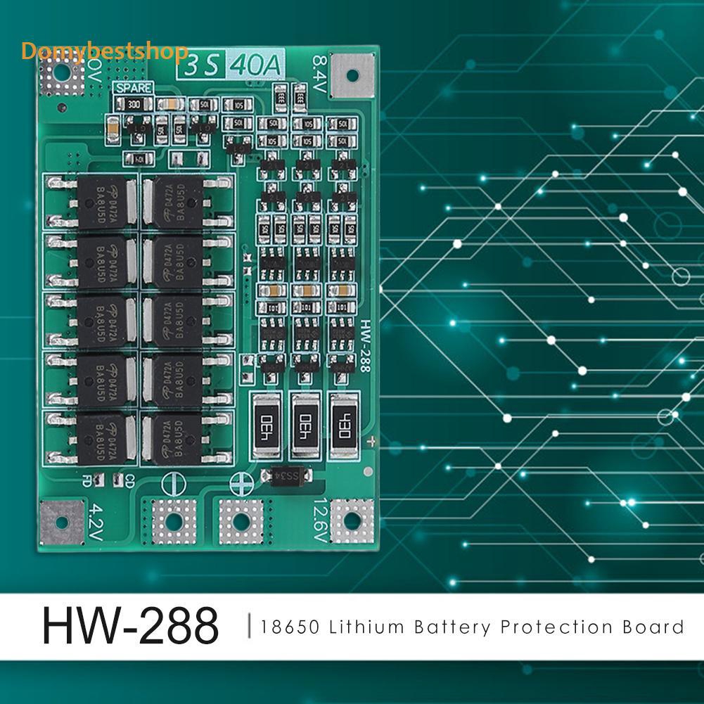 COD☭3S 40A BMS Pro 11.1V 12.6V 18650 Great Lithium Battery Protection Board with Balanced