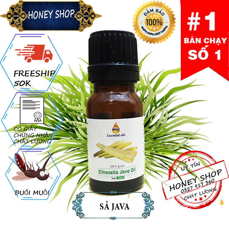 Tinh dầu Sả Java xông phòng nguyên chất lọ 10ml