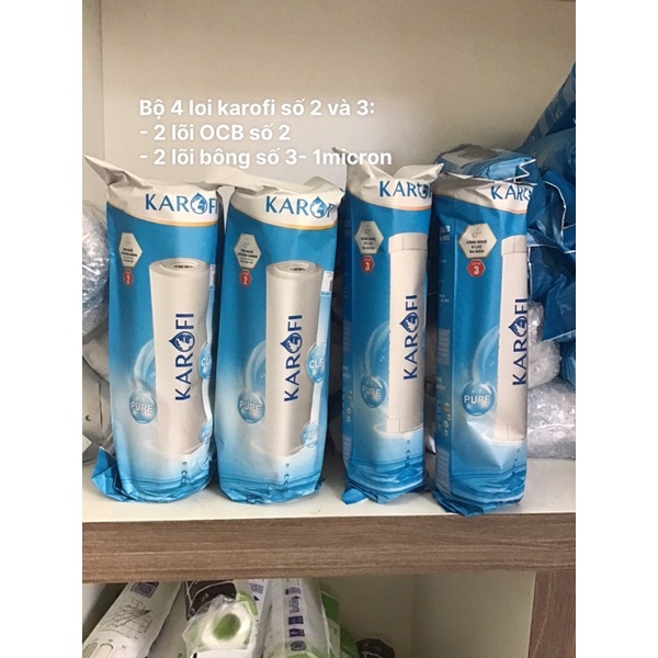 Combo 2 lõi số 2 và 2 lõi số 3 Karofi - dùng cho tất cả các máy lọc nước RO