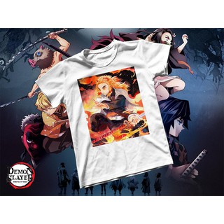 Áo thun Cotton Unisex - Anime - Kimetsu no Yaiba - Viêm trụ Rengoku