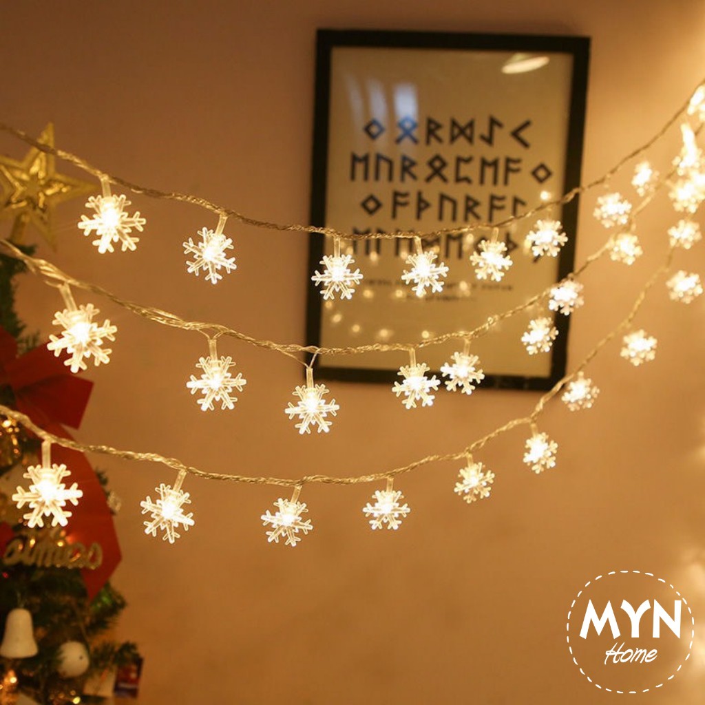 Đèn led dây hình bông tuyết 1.5m, 3m, 5m, 10m