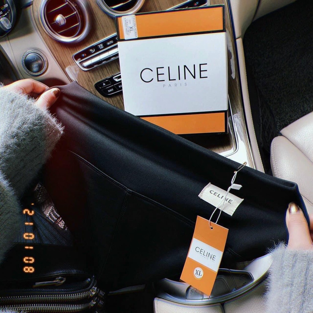 Quần legging nữ dài dáng skinny ôm bó lưng cạp cao giữ nhiệt co dãn 4 chiều CELINE