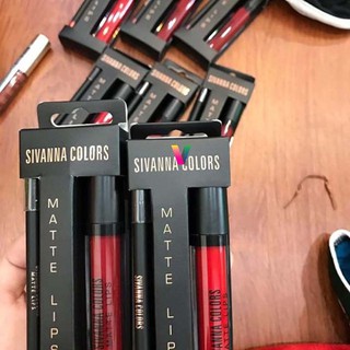 Son kem lì sivanna color matte lips kèm chì kẻ viền môi