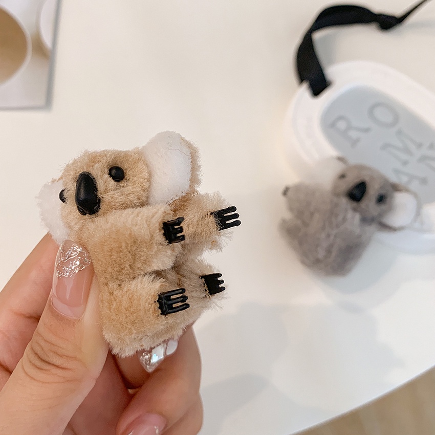 Kẹp tóc trang trí gấu Koala kiểu dáng đơn giản dễ thương xinh xắn dành cho nữ