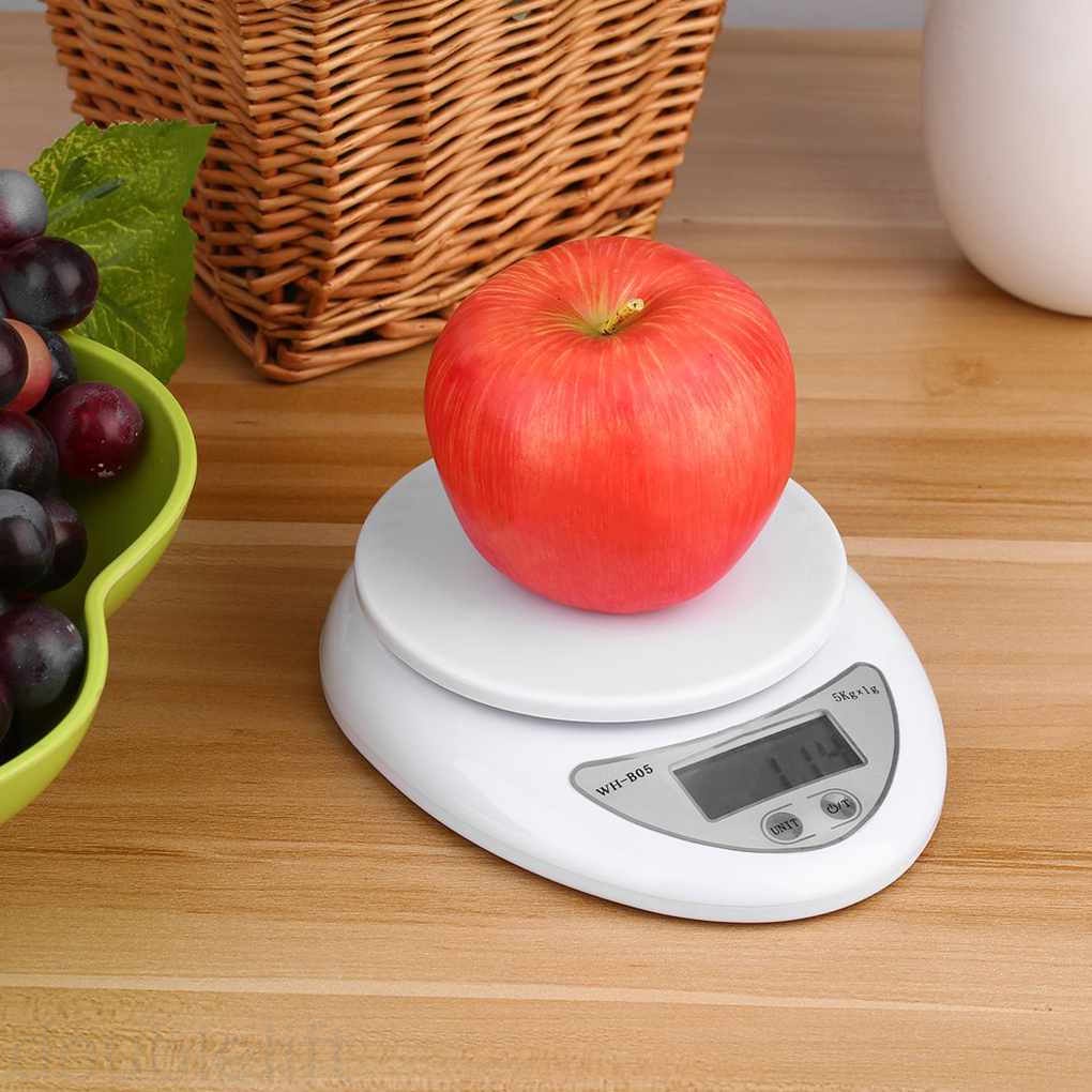 Cân thực phẩm điện tử 5kg 5000g / 1g tiện lợi chất lượng cao