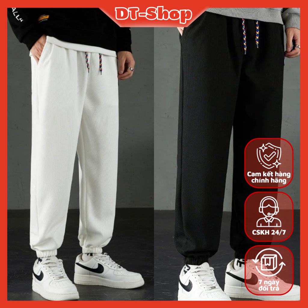 Quần Ống Rộng Chất Tổ Ong Unisex Dày Dặn Phong Cách Thể Thao Cá Tính Ulzzang