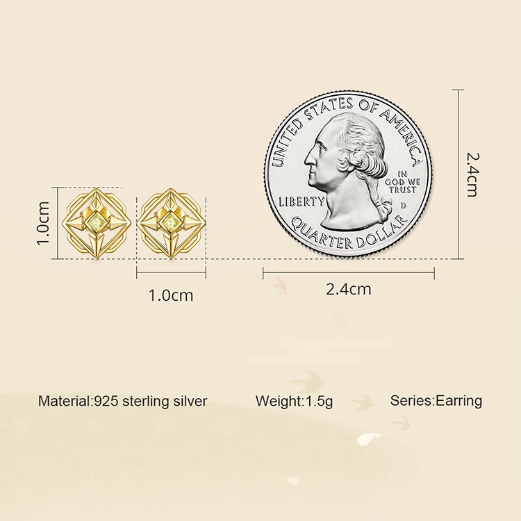 Bông tai Bamoer bằng bạc 925 thời trang cho nữ