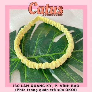 CÀI TÓC VẢI NHÚN MÀU TRƠN
