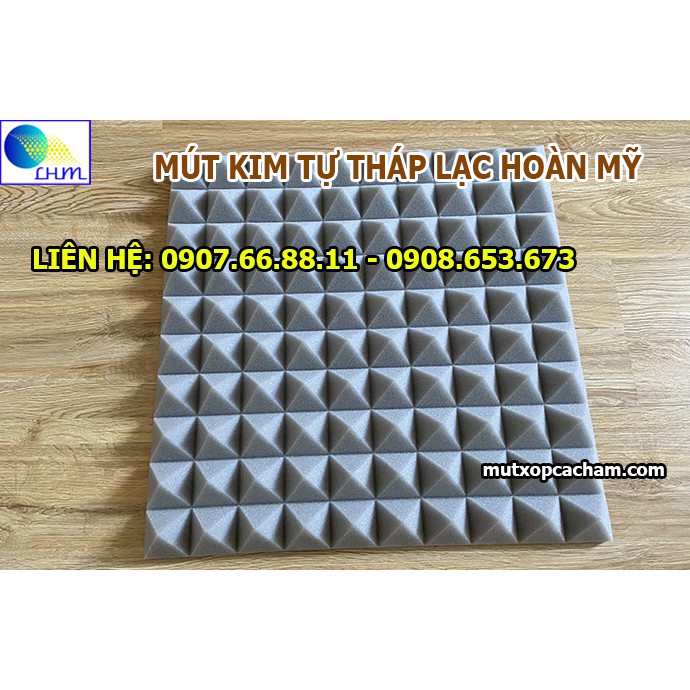 MÚT TIÊU ÂM HÌNH KIM TỰ THÁP KHỔ TẤM 50x50x5cm