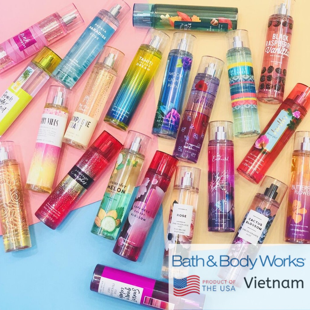 [ĐỦ MÙI 1] Xịt Thơm Toàn Thân Bath And Body Works-236ml