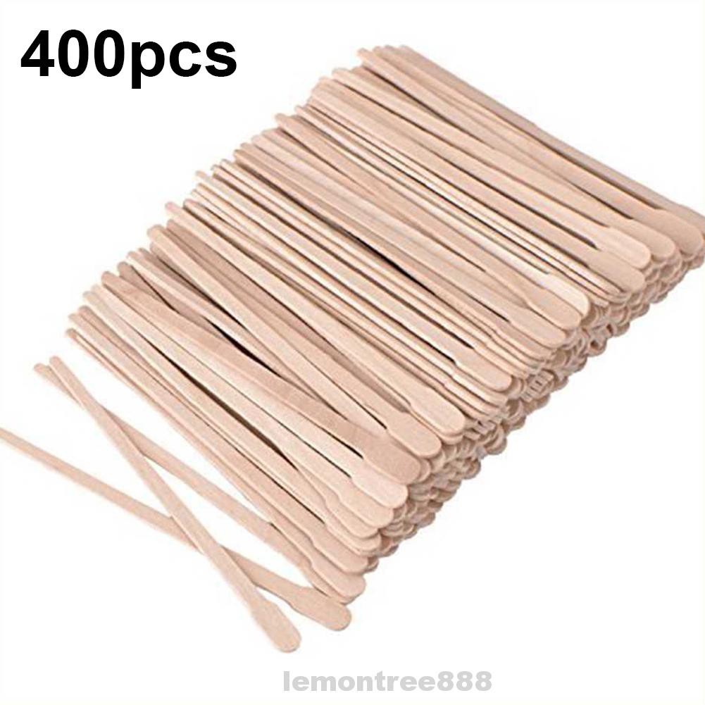 (Hàng Mới Về) Bộ 400 Que Gỗ Đầu Phẳng Cỡ Nhỏ Chuyên Dụng Cho Đánh Sáp Lông Mày | BigBuy360 - bigbuy360.vn