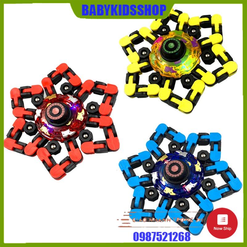 Con Quay Đồ Chơi Robot Fidget Spinner Đầu Ngón Tay Cơ Khí Dạng Chuỗi Biến Hình ,Con Quay Hồi Chuyển Giải Nén Spinner