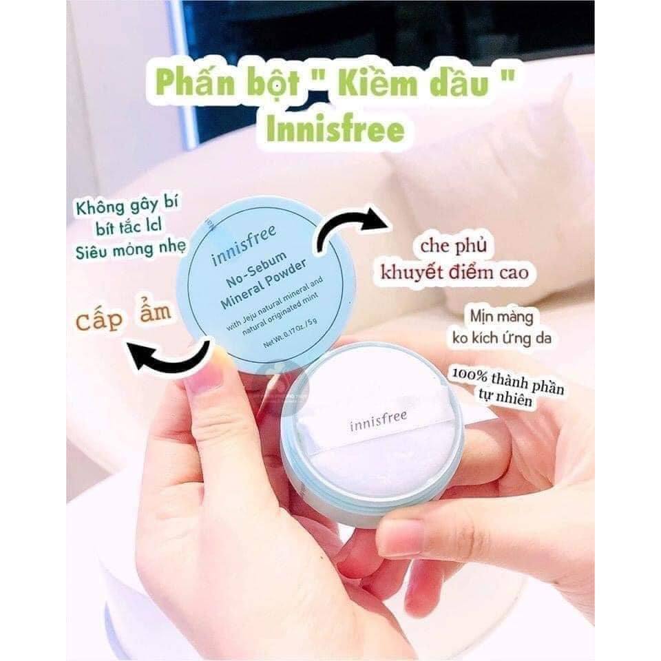 Phấn phủ kiềm dầu Innisfree No-Sebum Mineral Powder