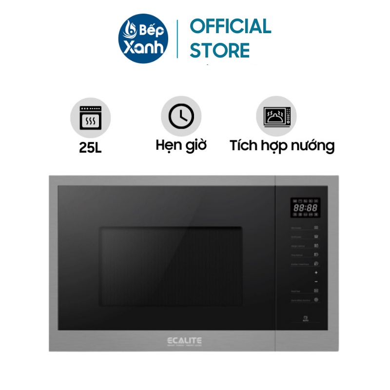 [FREESHIP HCM] Lò Vi Sóng Kết Hợp Nướng Âm Tủ Ecalite EMW-2560JB - Màu Đen