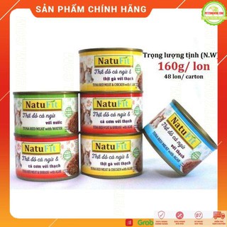 Pate NatuFit xuất Nhật cho mèo 160g 🏷️FREESHIP🏷️Pate ướt có 6 vị thạch cá ngừ các lứa tuổi mèo-kén ăn-thiếu dưỡng chất