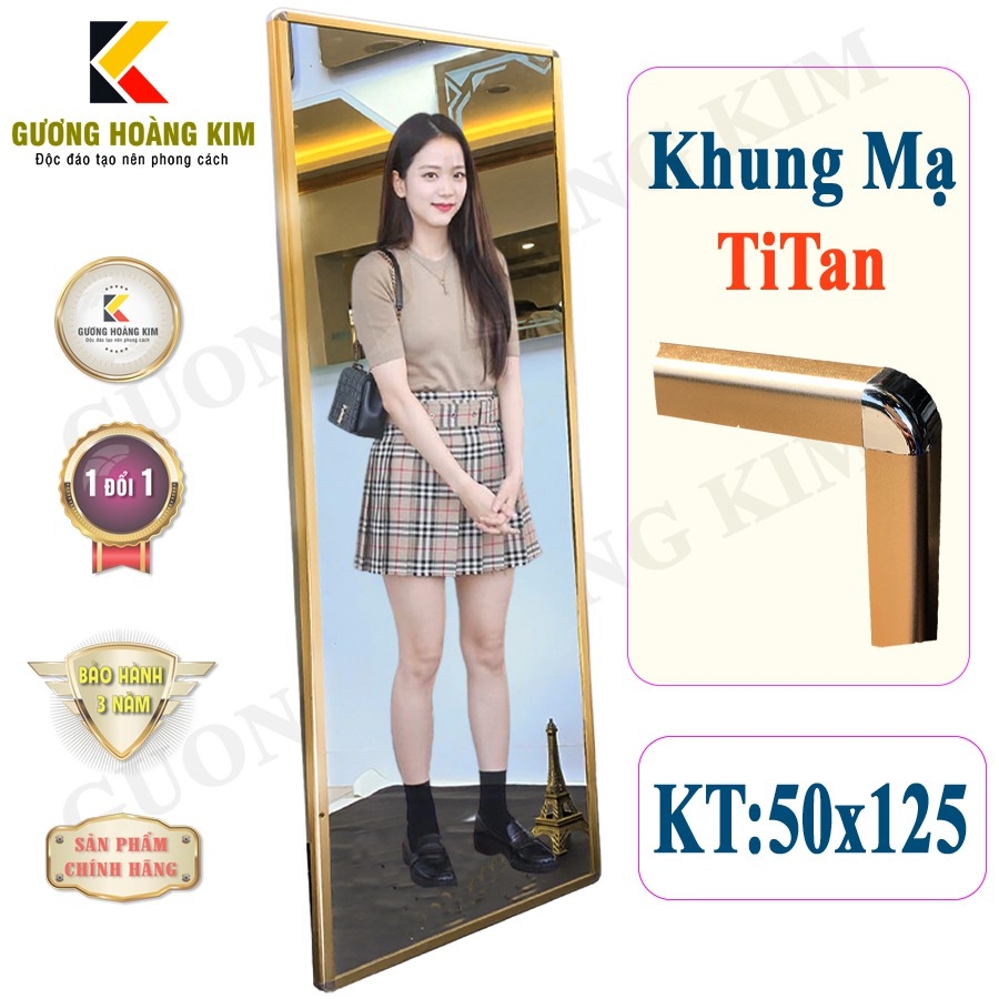 (giá sỉ ) Gương Soi Toàn Thân Viền Hợp kim mạ titan kích thước 40x116 cm và 50x125 cm -mã HK-6001 guonghoangkim mirror