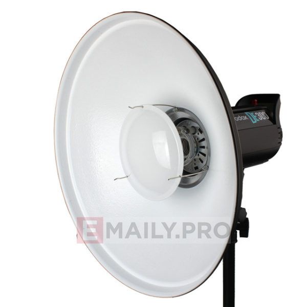 Chóa phản xạ - Beauty Dish QZ-55      WHITE  ///  SILVER